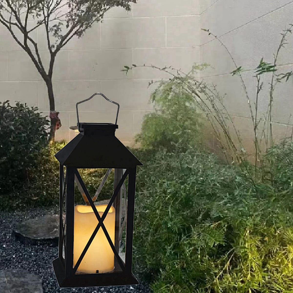 Black Solar Outdoor Lantern 11 at Home Sold by at Home