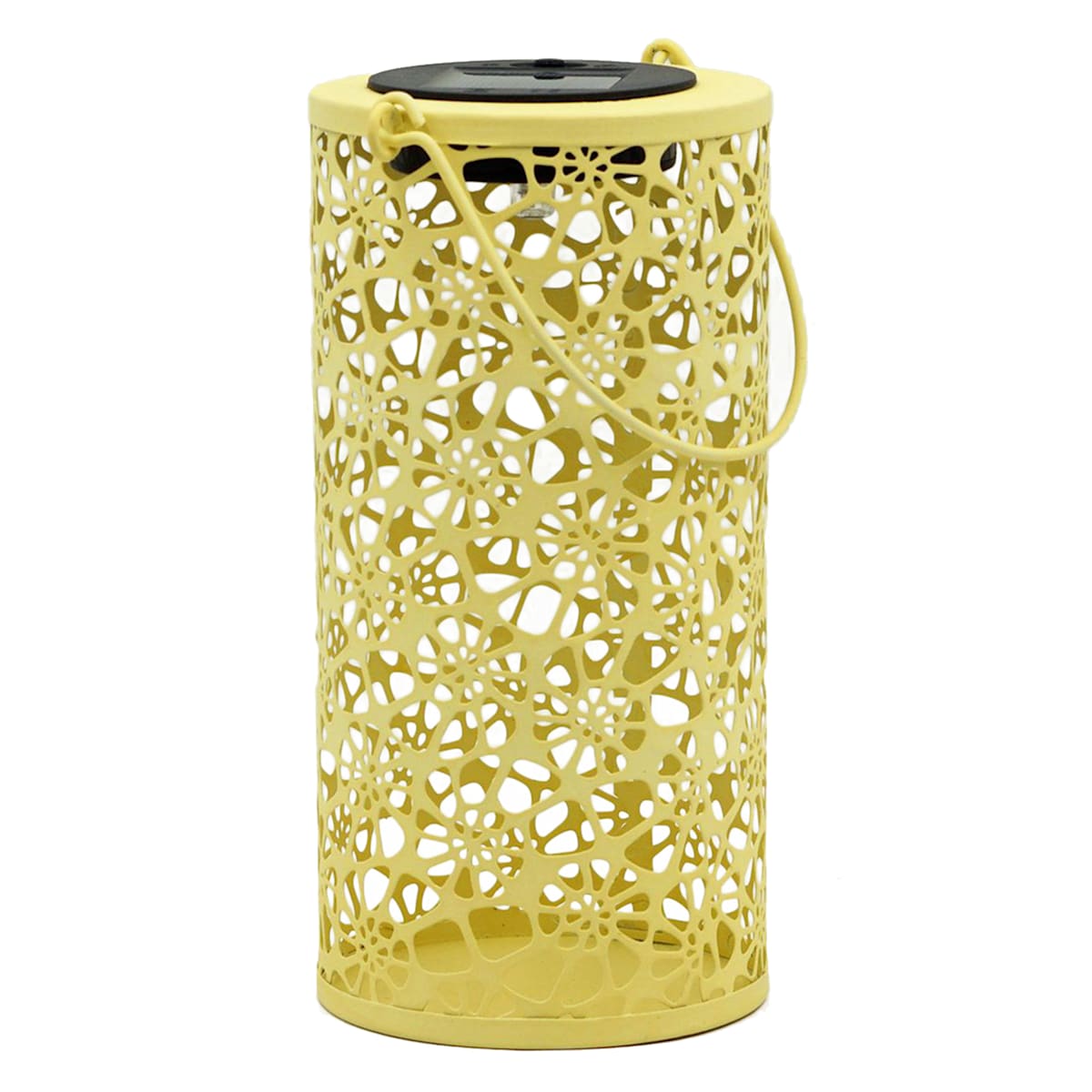 at Home Metal 8 Yellow Outdoor Solar Lantern