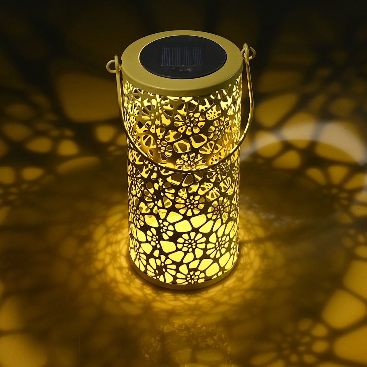 Yellow solar lantern on sale