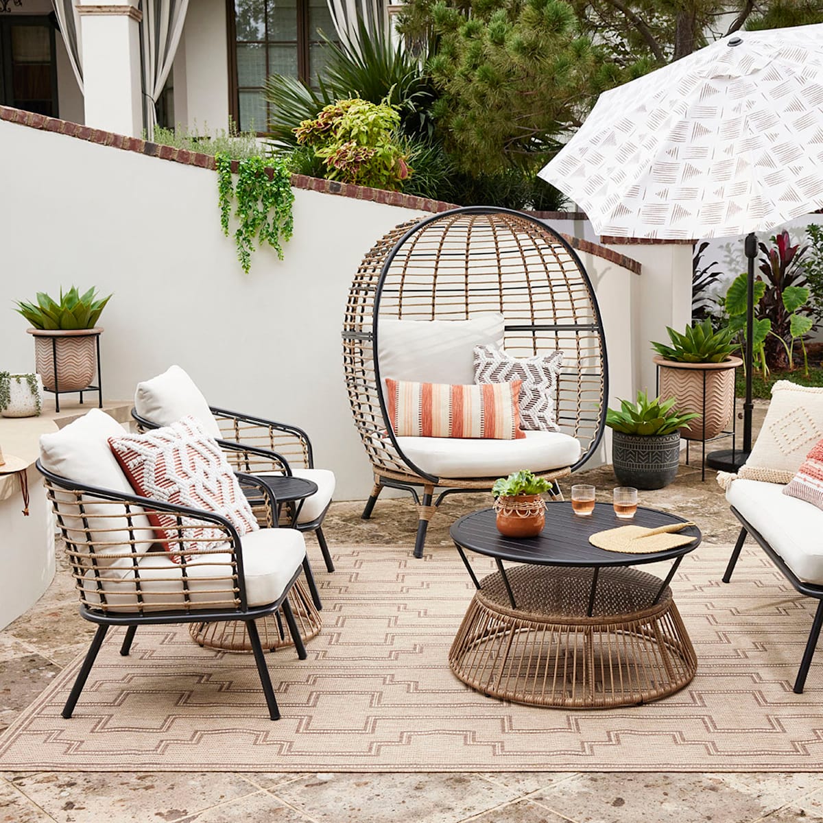 Chelsea Steel Wicker Patio Chair Set At Home