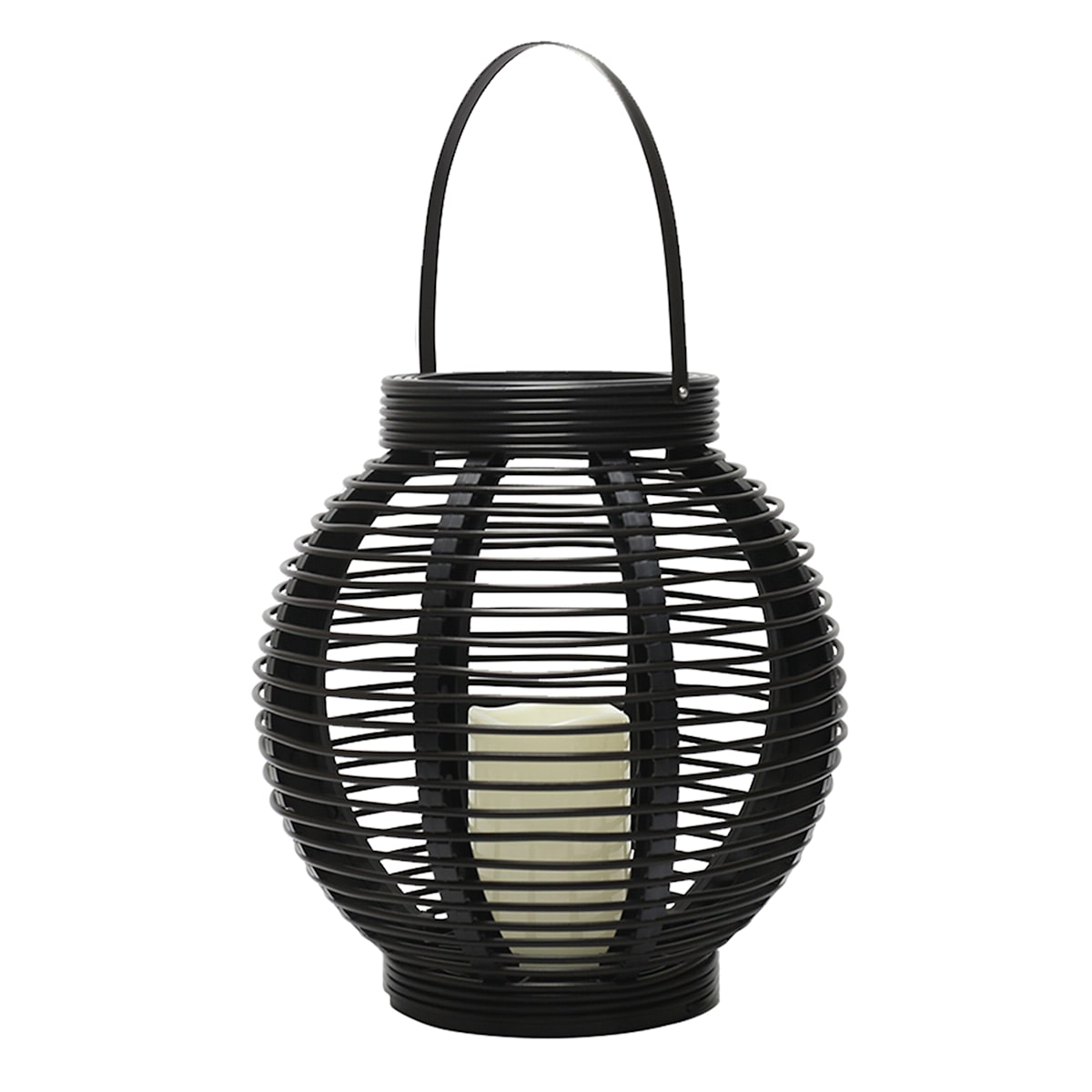 Found Fable Black LED Outdoor Lantern with Timer Large At Home