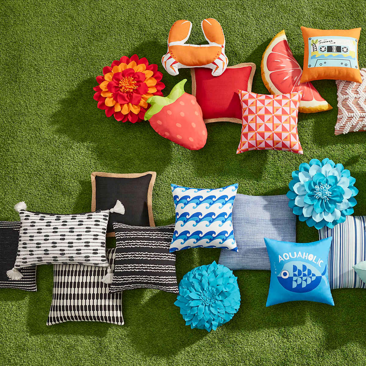 Orange outdoor throw pillows top