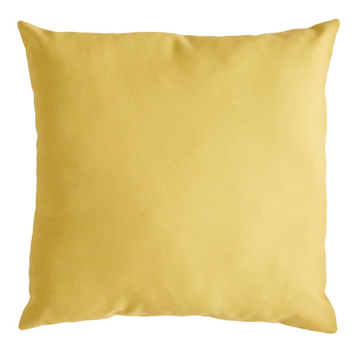 Butter yellow canvas square oversized outdoor pillow At Home