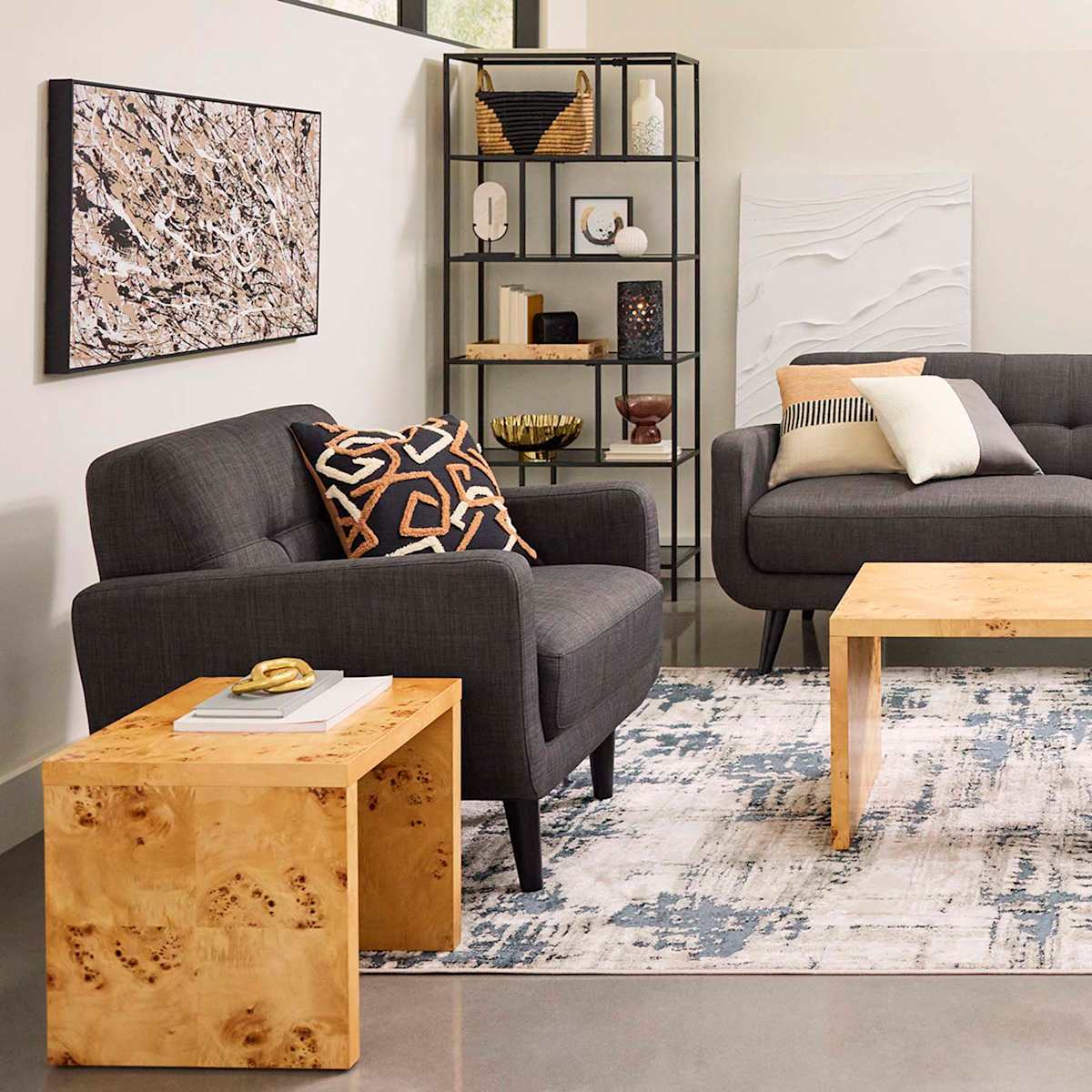 Tufted Charcoal Chair At Home