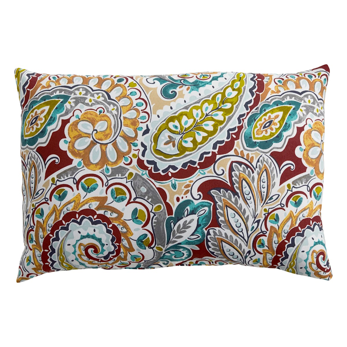 Paisley chili lumbar outdoor throw pillow outdoor deco At Home