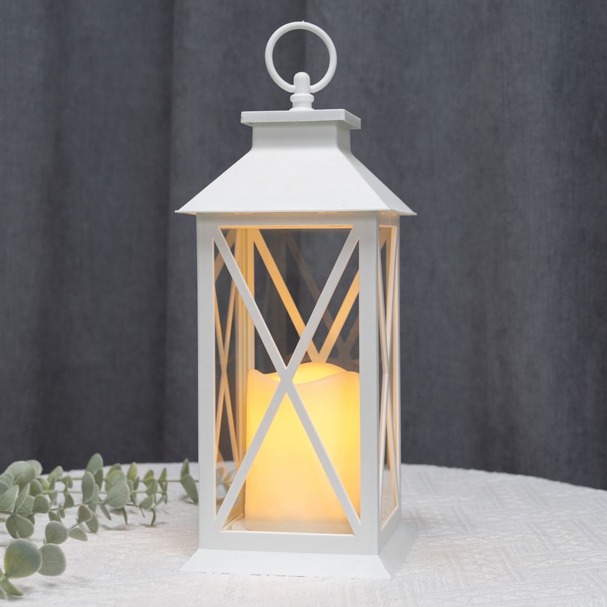 White LED X-Frame Lantern, 11
