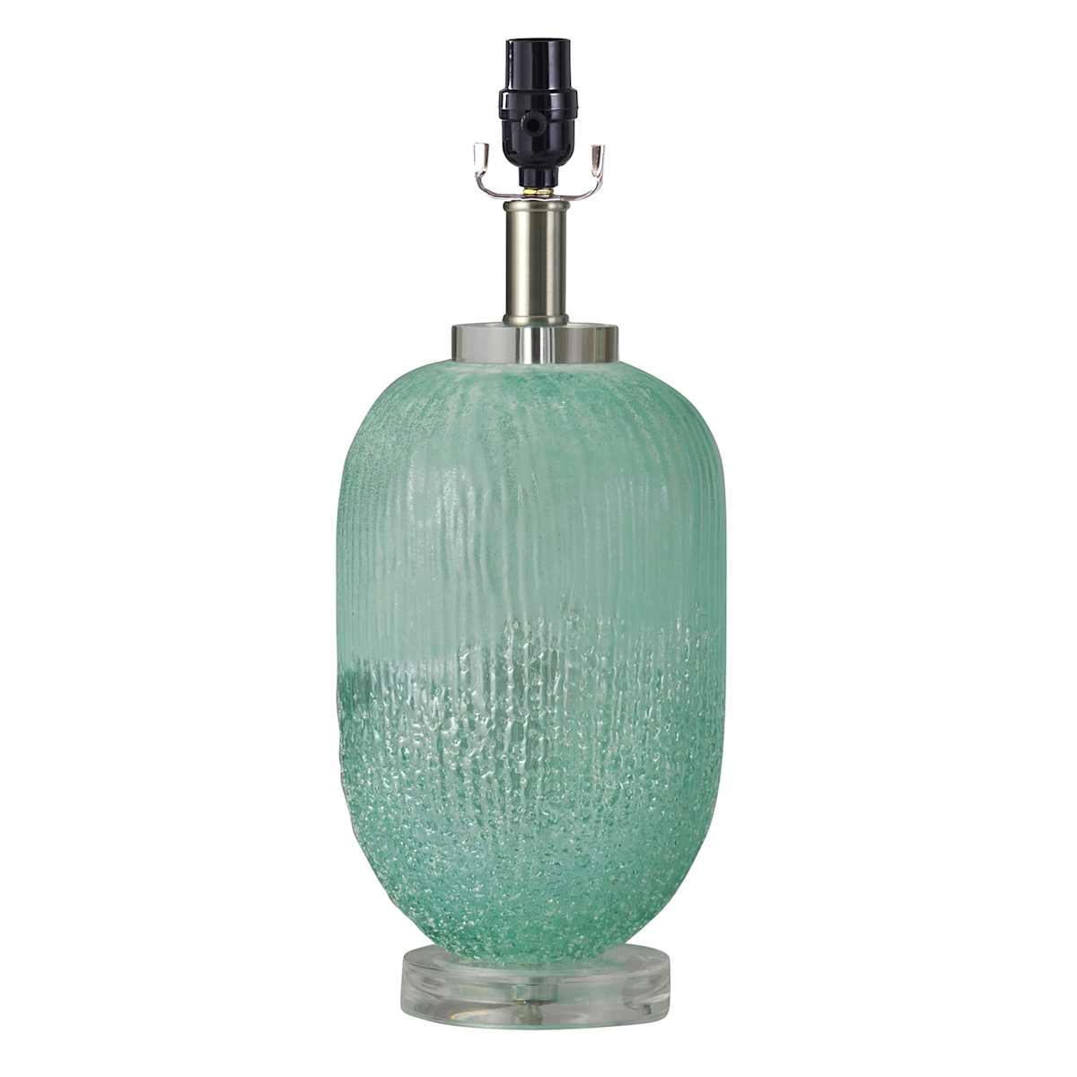 Aqua glass lamp base deals
