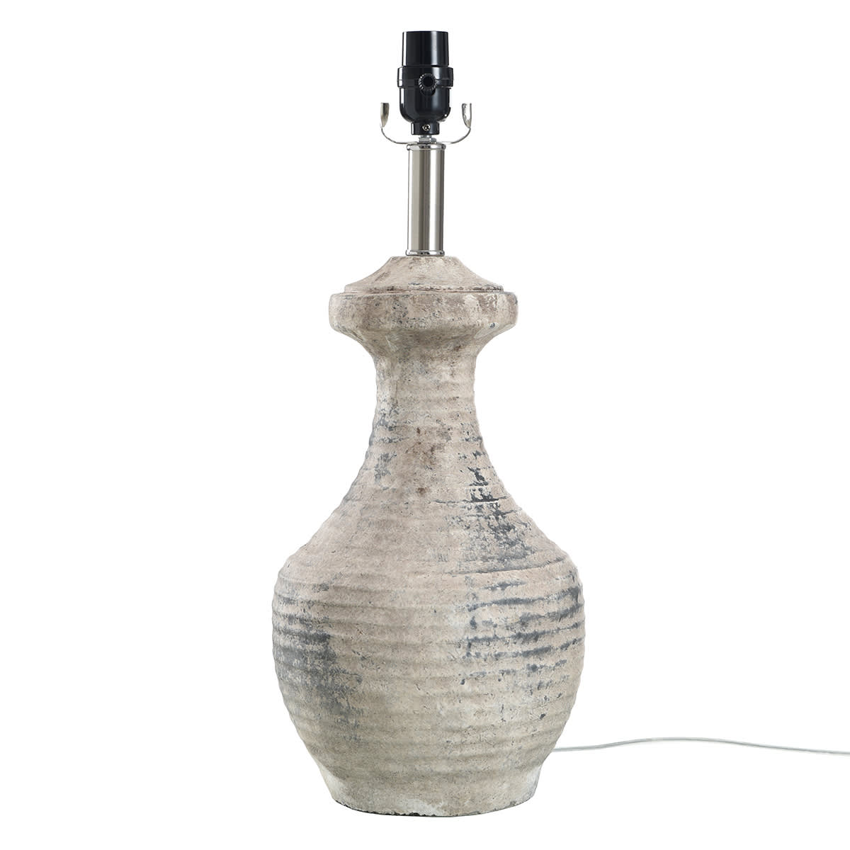 Grey concrete lamp outlet