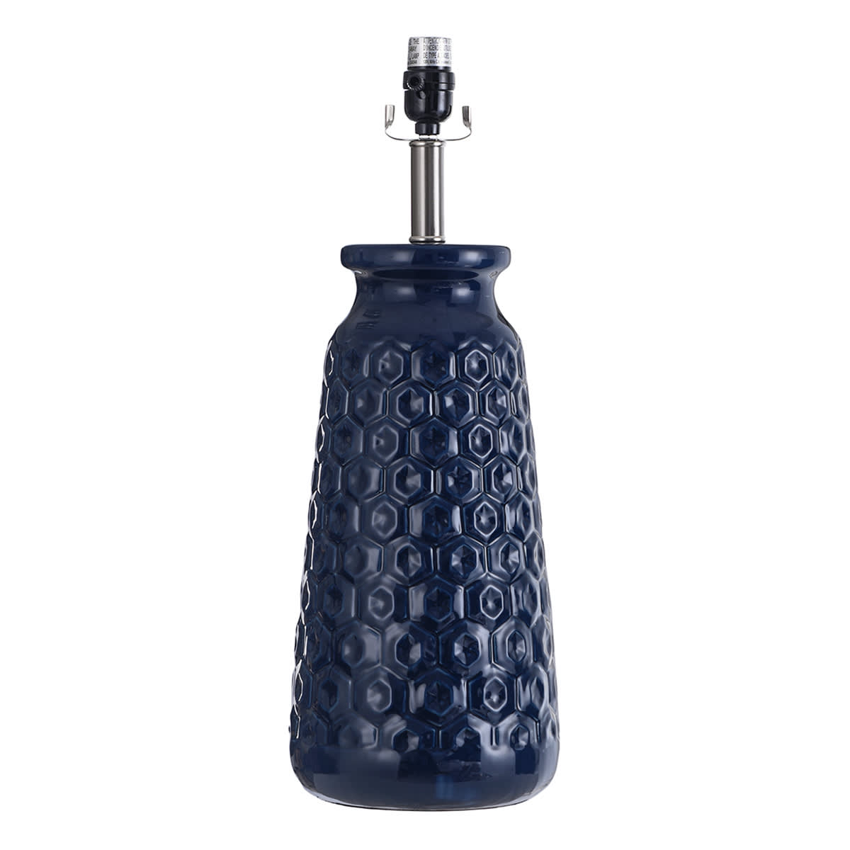 Navy blue ceramic lamp top