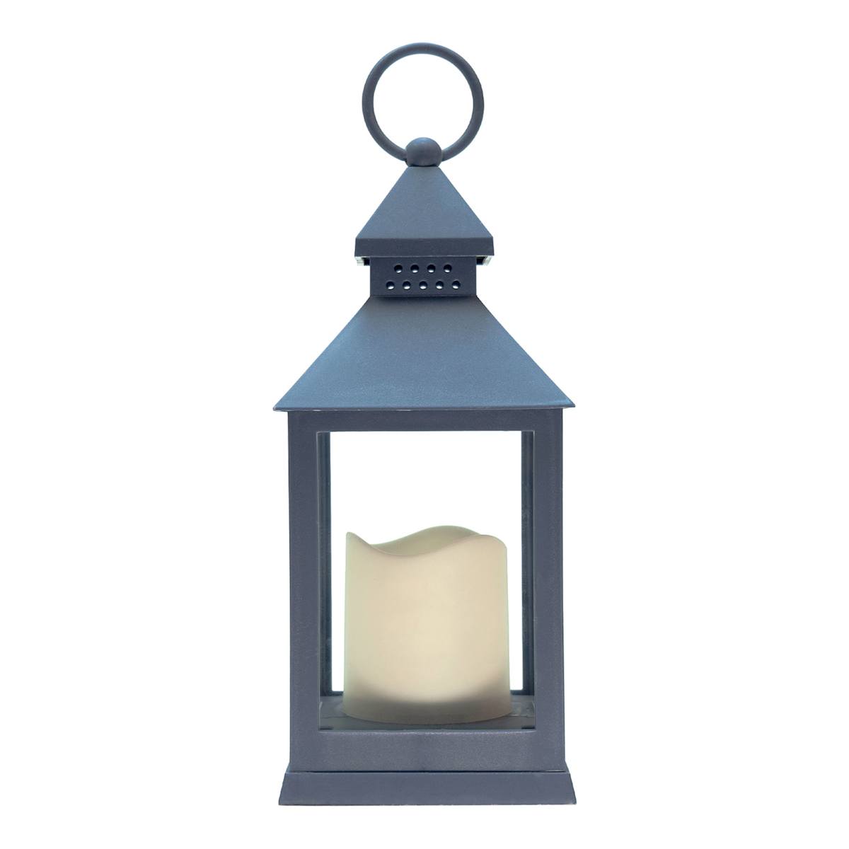 Navy Blue LED Lantern 9.5