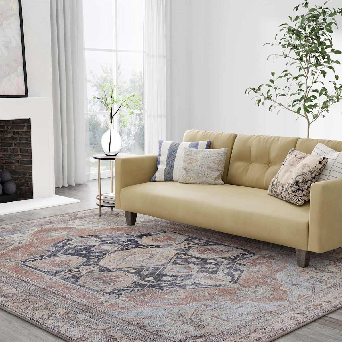 Riley Brown Multicolor Medallion Area Rug 8x10 | At Home