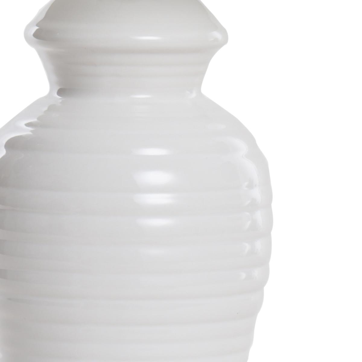 Large white ceramic lamp base top