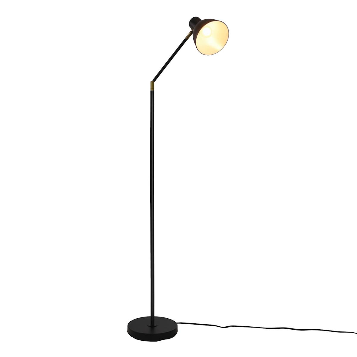 at Home Black Brass Task Floor Lamp 65
