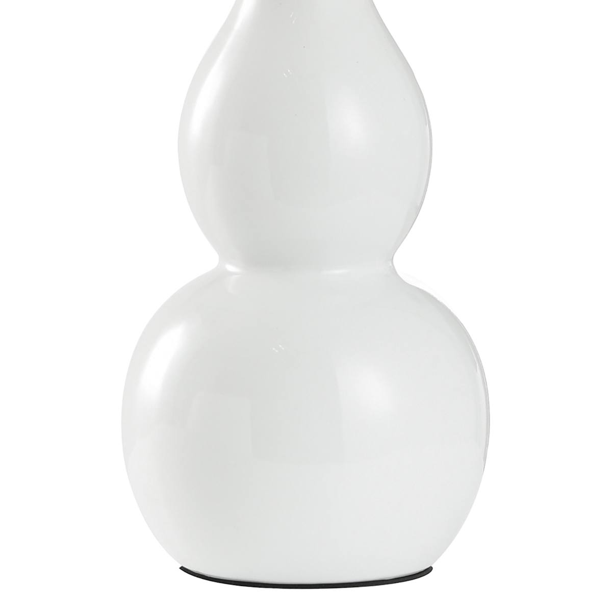 Providence White Double Gourd Table Lamp with Shade 18.5