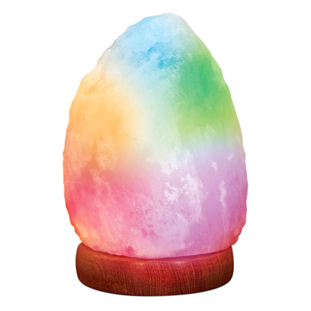 Rainbow himalayan salt lamp top