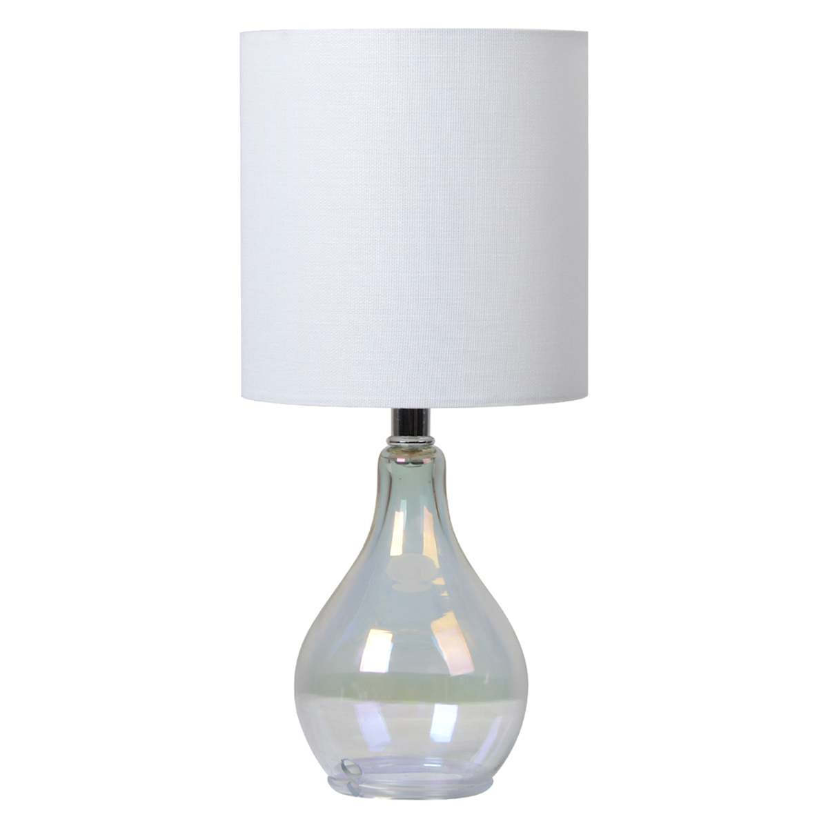 Iridescent Glass Mini Lamp with Shade 12