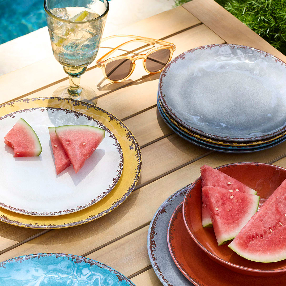 Rustic melamine best sale