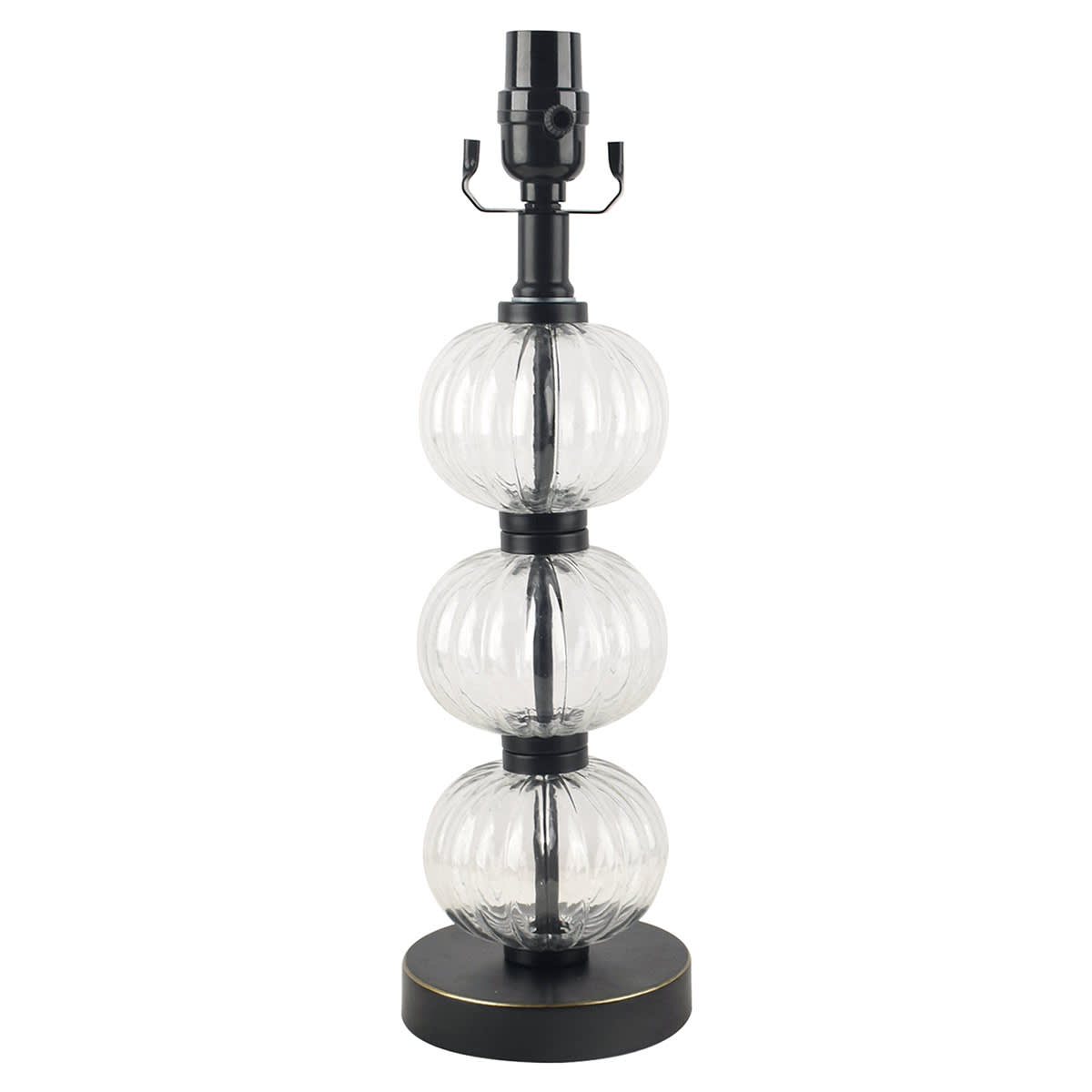 Providence Black Bubble Glass Accent Lamp Base 16