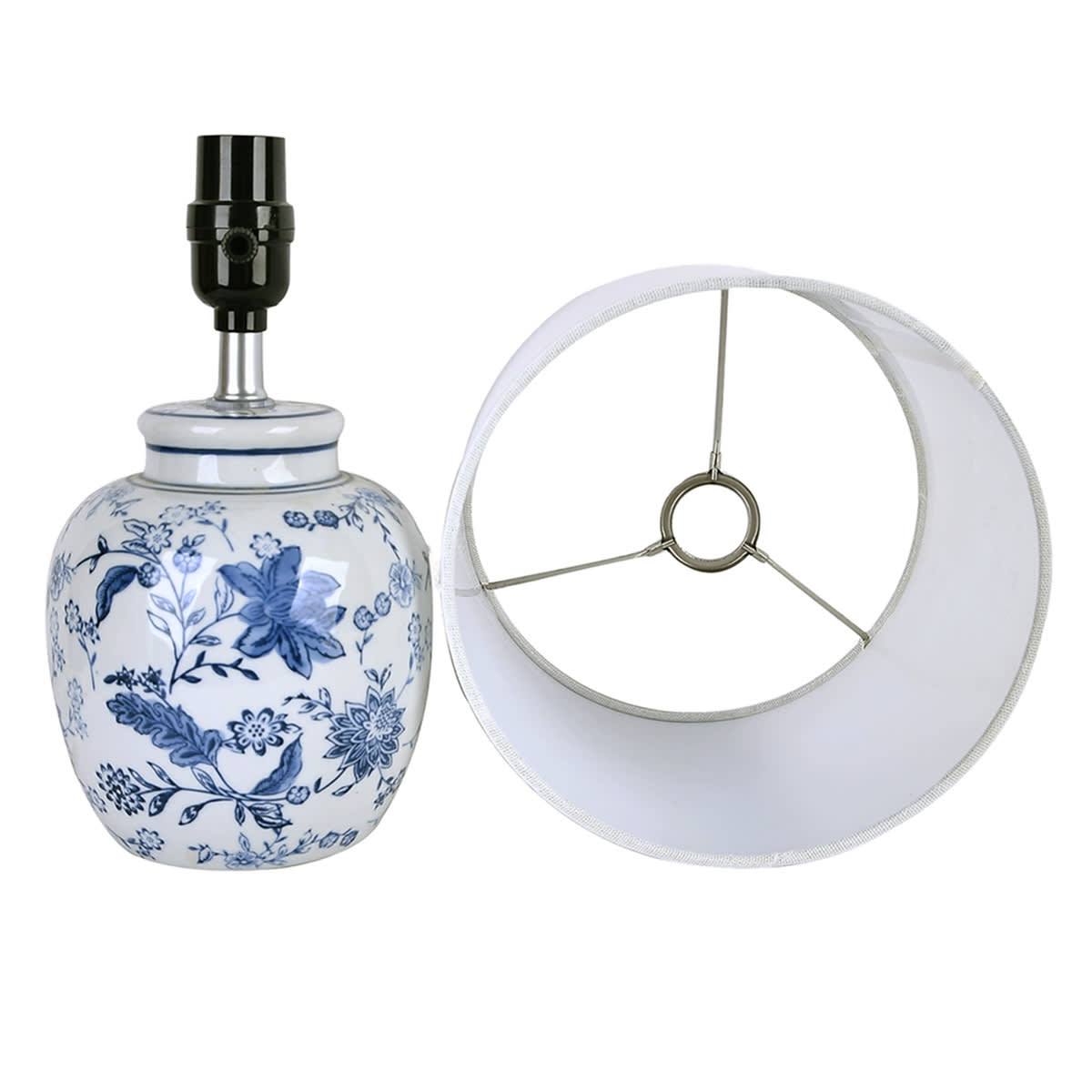 White and blue ceramic lamp 2025