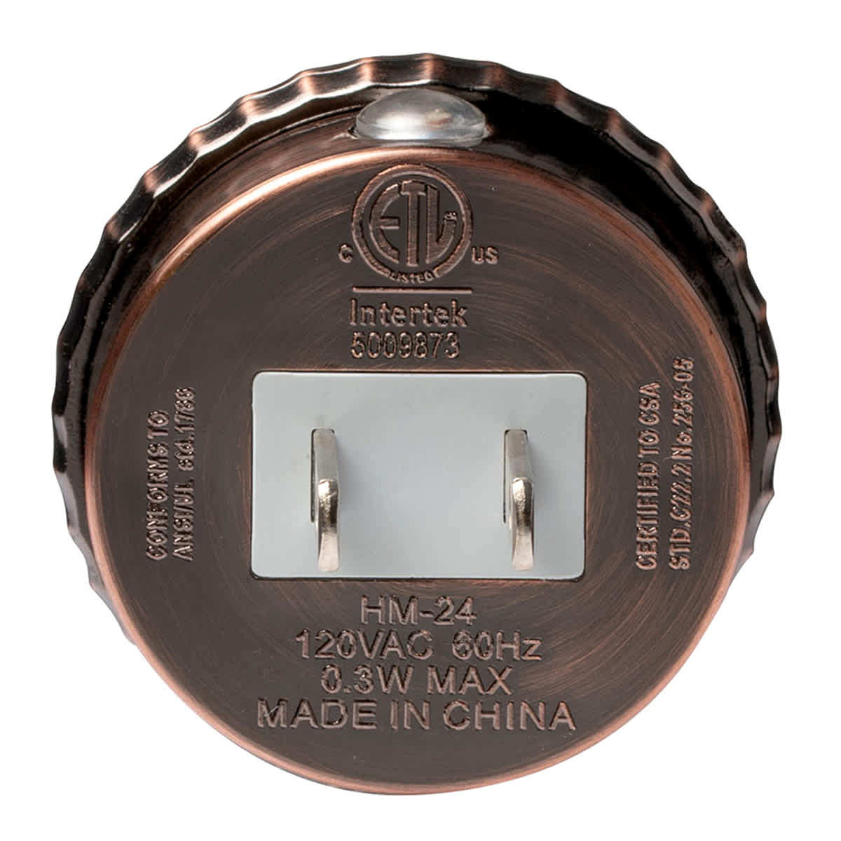 at Home LED Brass Finish Automatic 3.2 Night Light