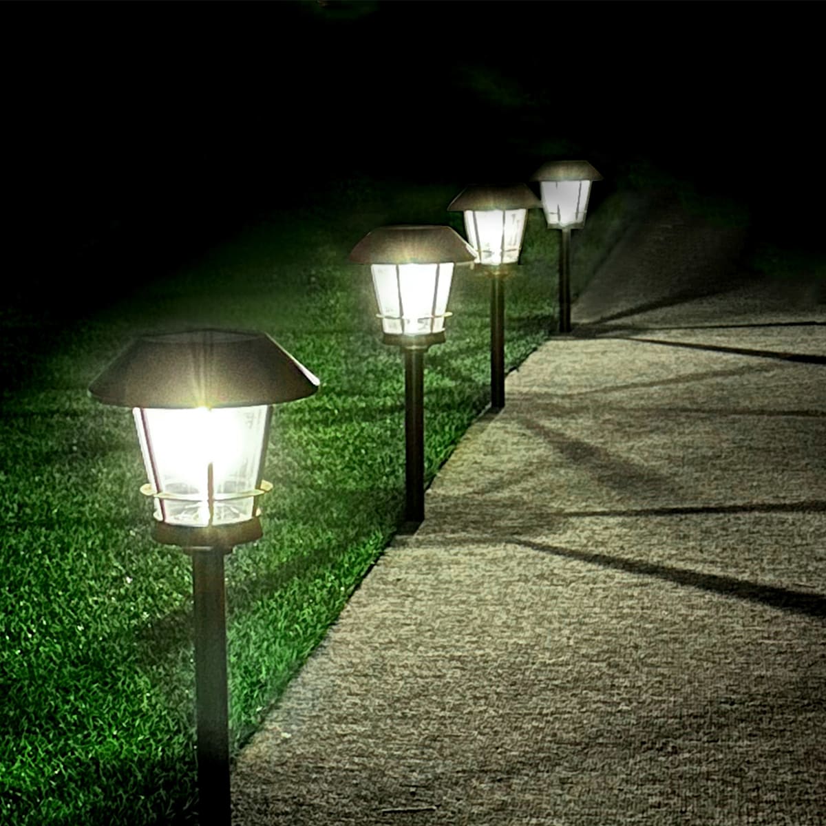 at Home Metal Weather Resistant 5.8 x 17.5 x 5.8 Brown Solar LED Light