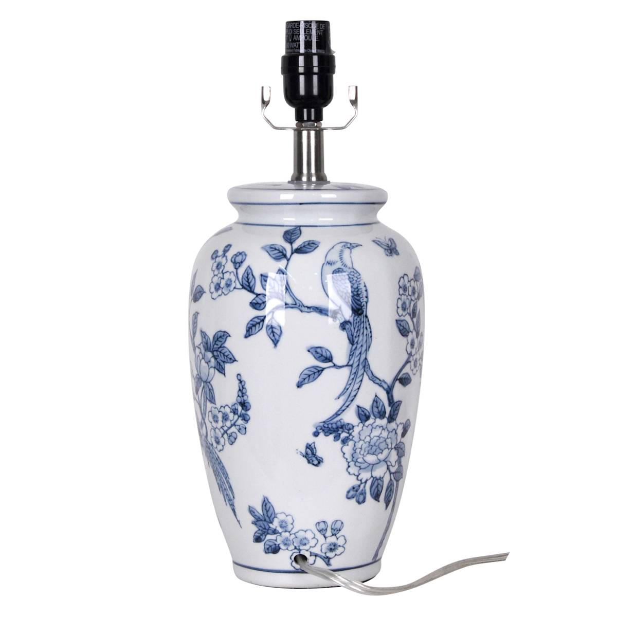 Providence Blue White Chinoiserie Accent Lamp Base 15.5