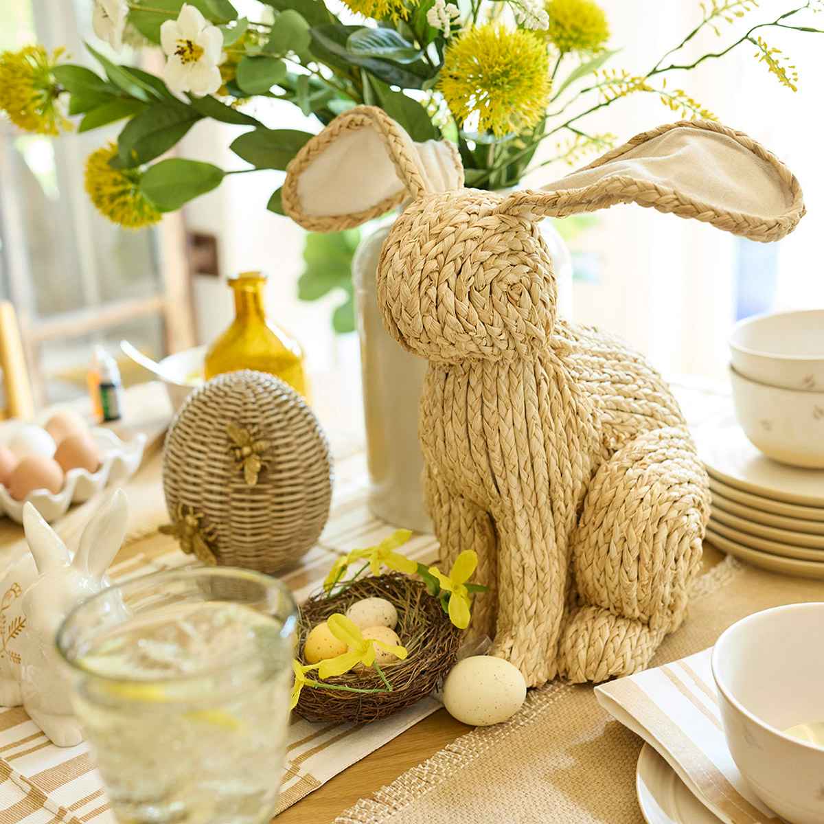 Honeybloom Braided Jute Rabbit, 18