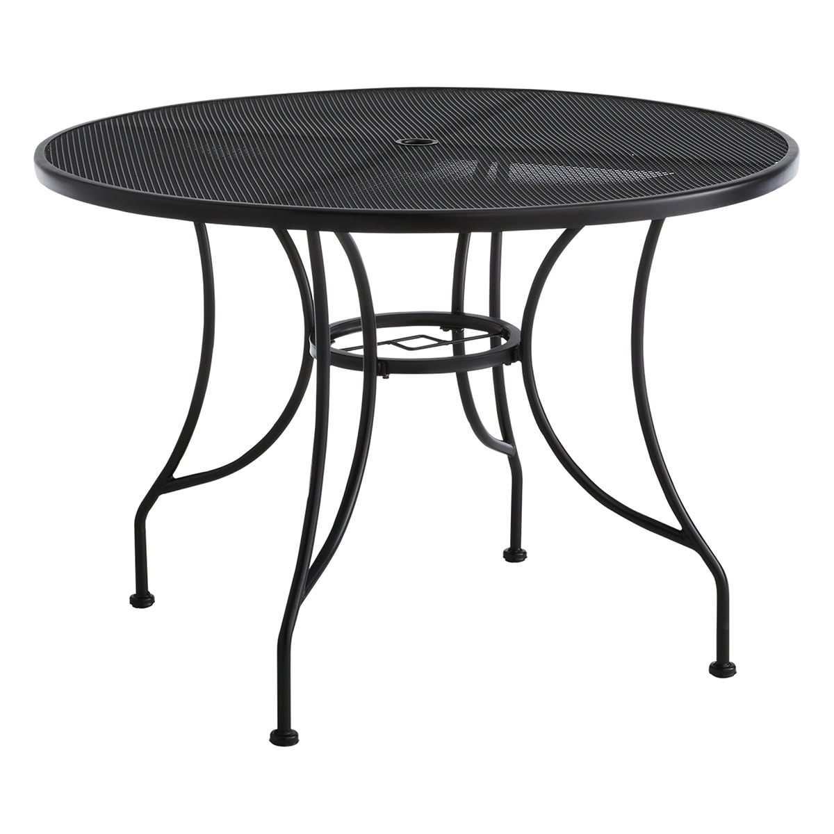 Black Round Wrought Iron Patio Dining Table 42 At Home