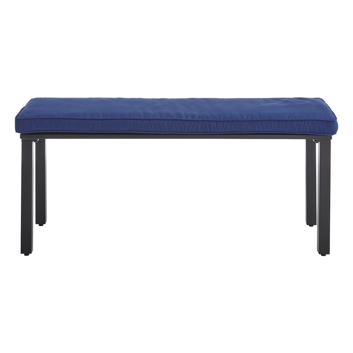 Navy Blue Canvas Outdoor Bench Cushion At Home