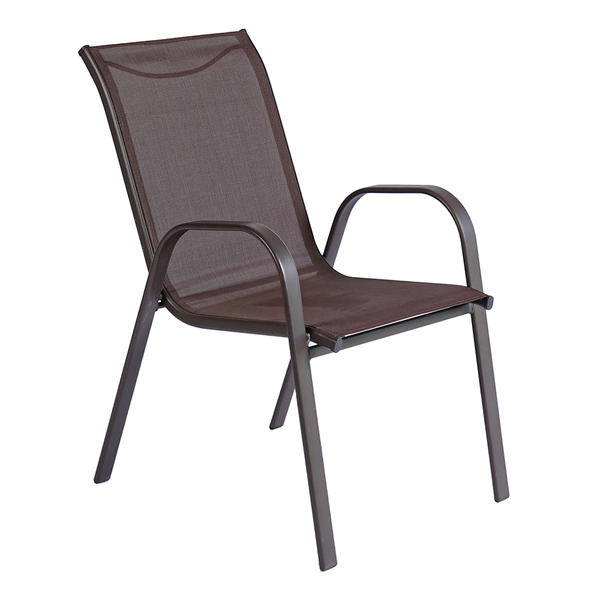 Brown sling patio chairs discount