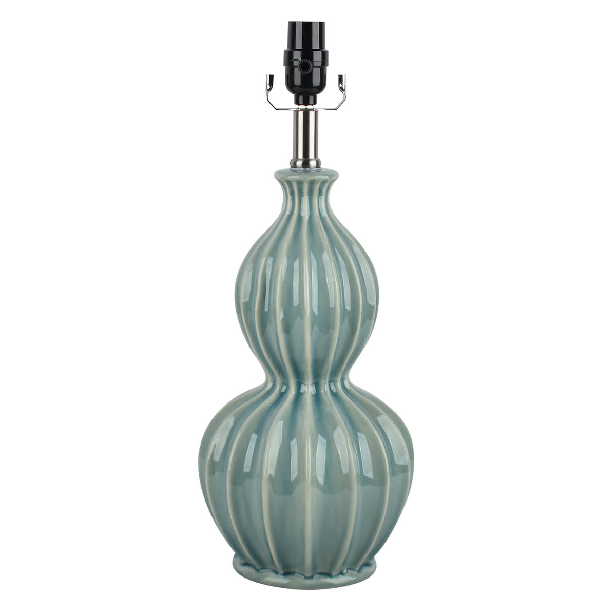 Providence Green Ceramic Double Gourd Lamp Base 19