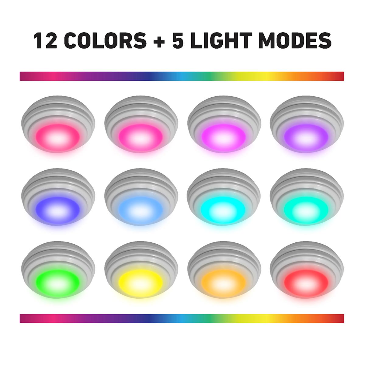 5 pack color changing puck lights on sale