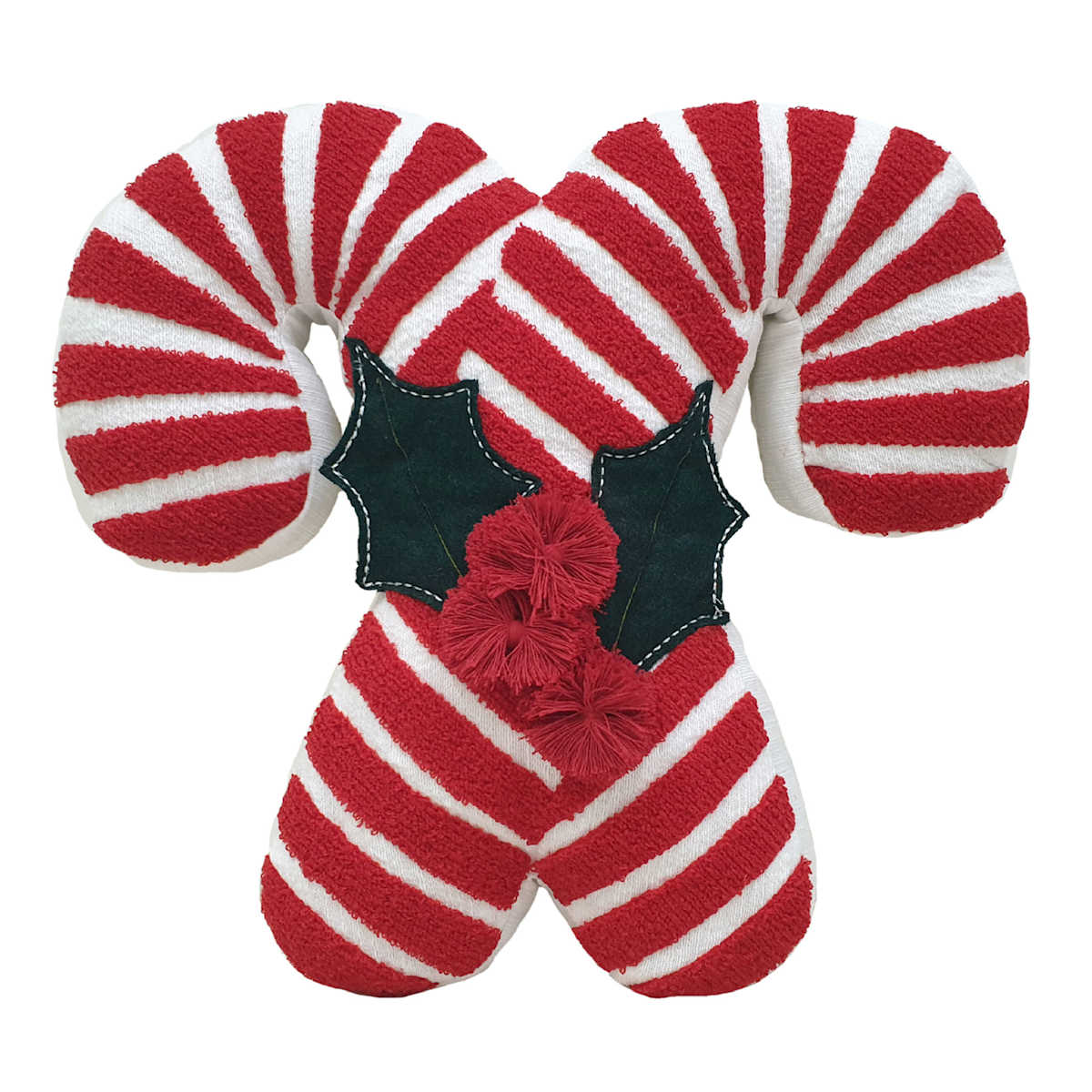 Candy Canes Shaped Throw Pillow 4.5x18in Christmas Indoor Decor At Home