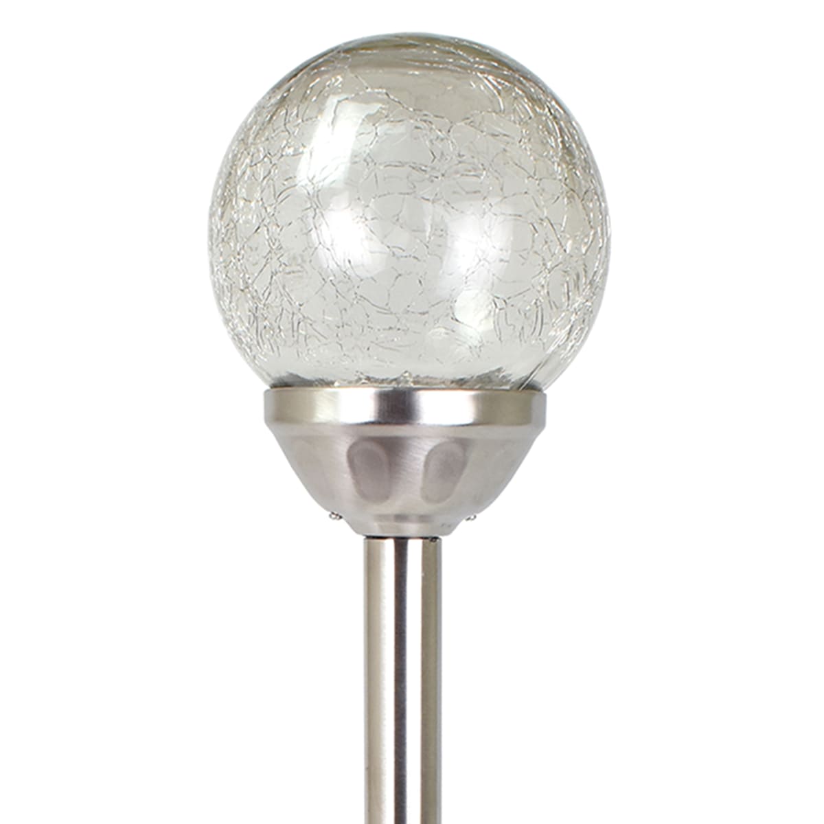 Crackle glass solar lights white discount