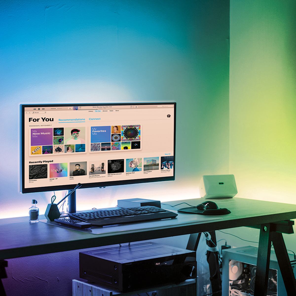 Geeni Prisma Symphony Smart LED Strip Lights RGBIC with App Remote Control and Music Sync 16.4 ft