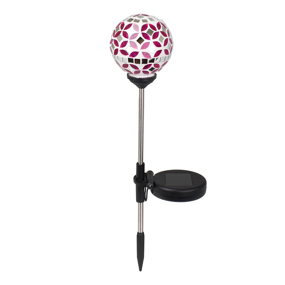 Solar mosaic globe light outlet