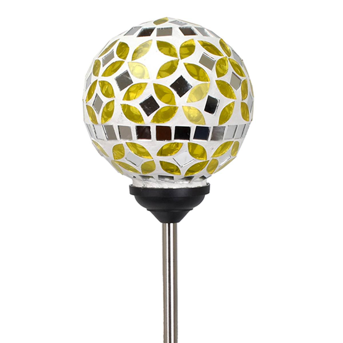 Solar mosaic globe light outlet