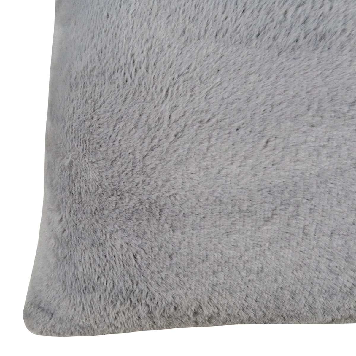 Tiny Dreamers Grey Faux Fur Body Pillow 18x36
