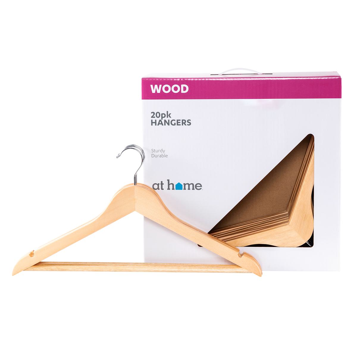 20 Piece Suit Hangers Natural Wooden At Home