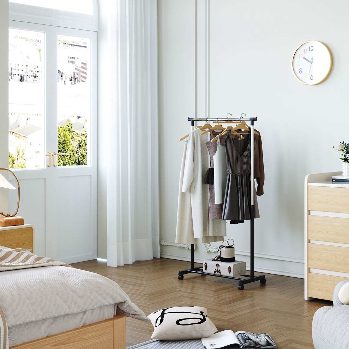 Adjustable garment rack outlet