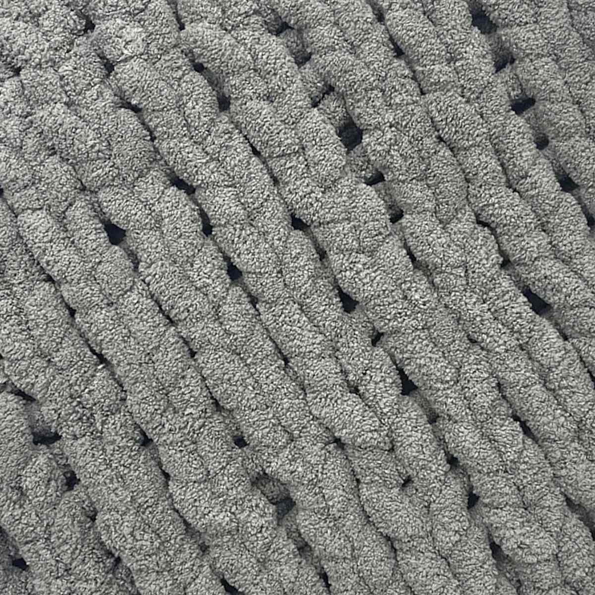 Honeybloom Dark Grey Chunky Knit Throw Blanket 50x60