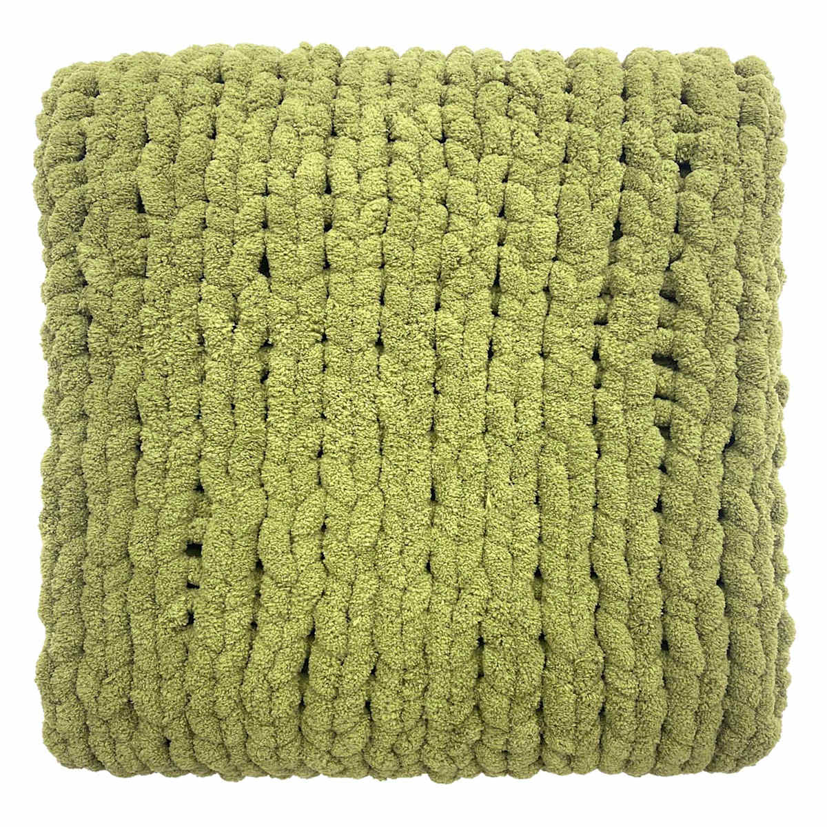 Honeybloom Green Chunky Knit Throw Blanket 50x60