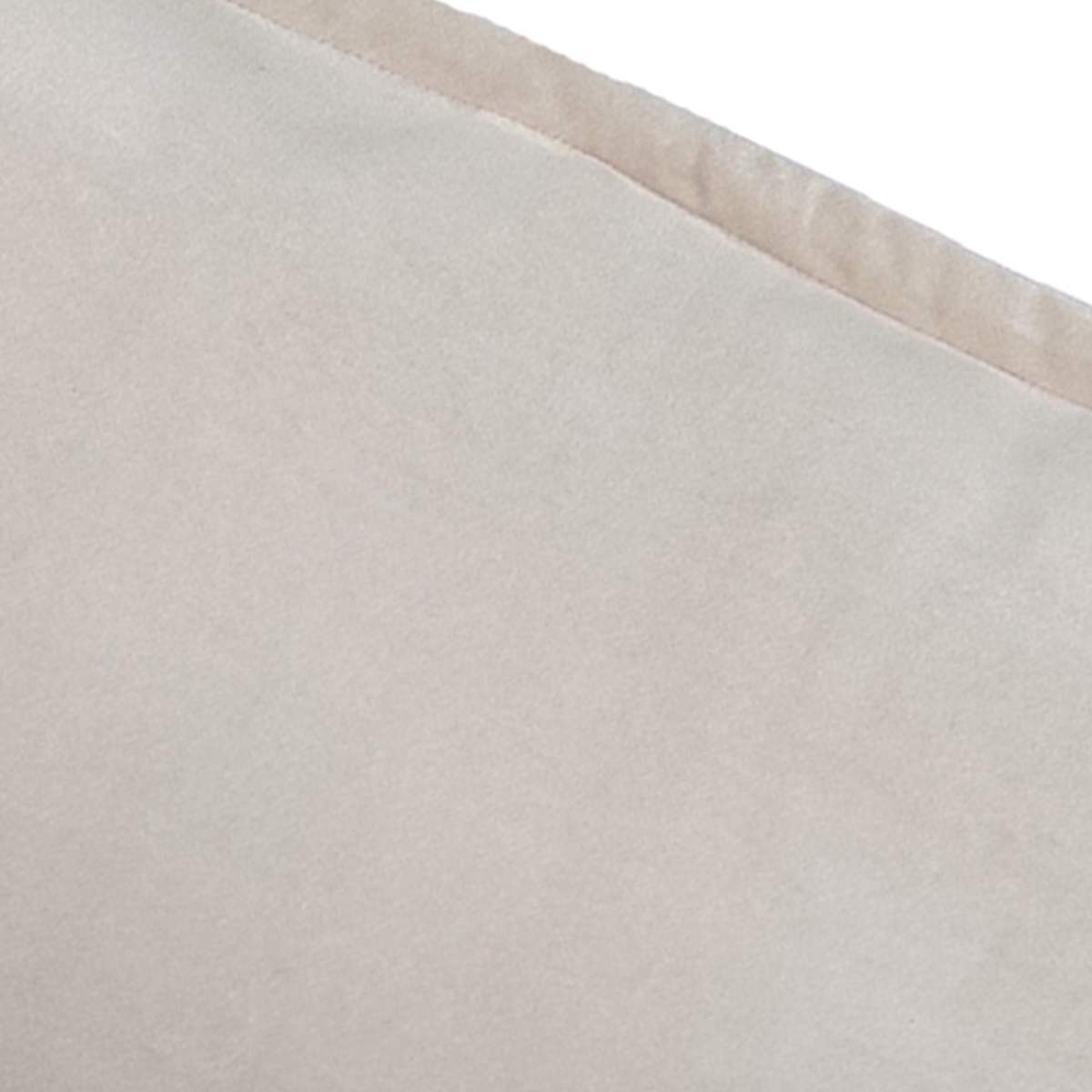 Providence Cream Cotton Velvet Throw Pillow, 14x36