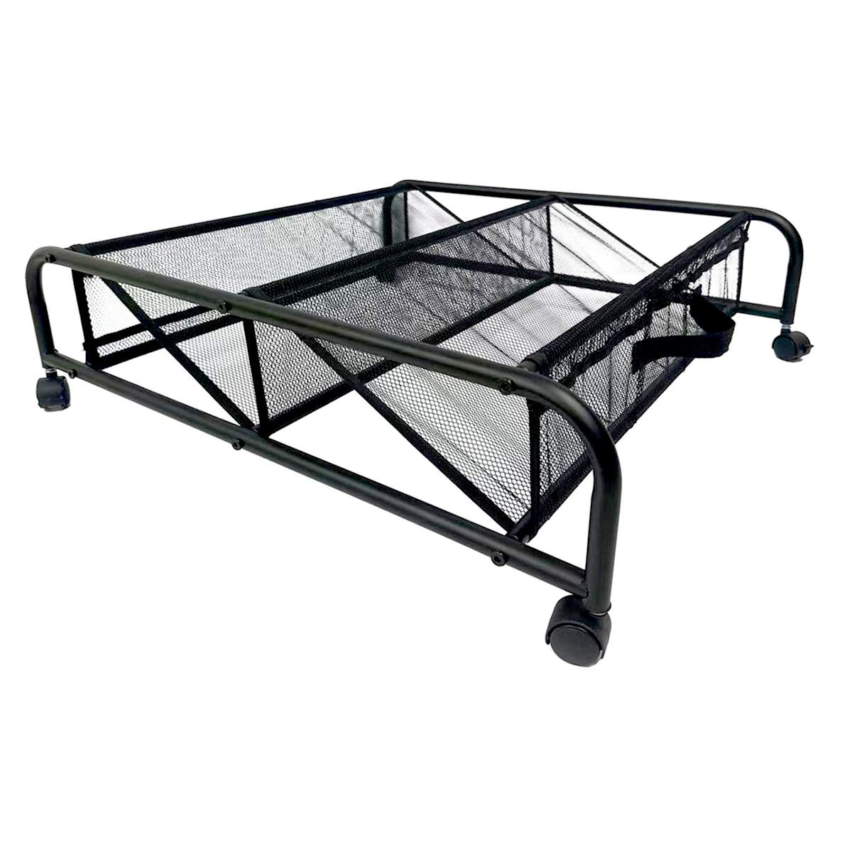 Under Bed Rolling Shoe Rack Black