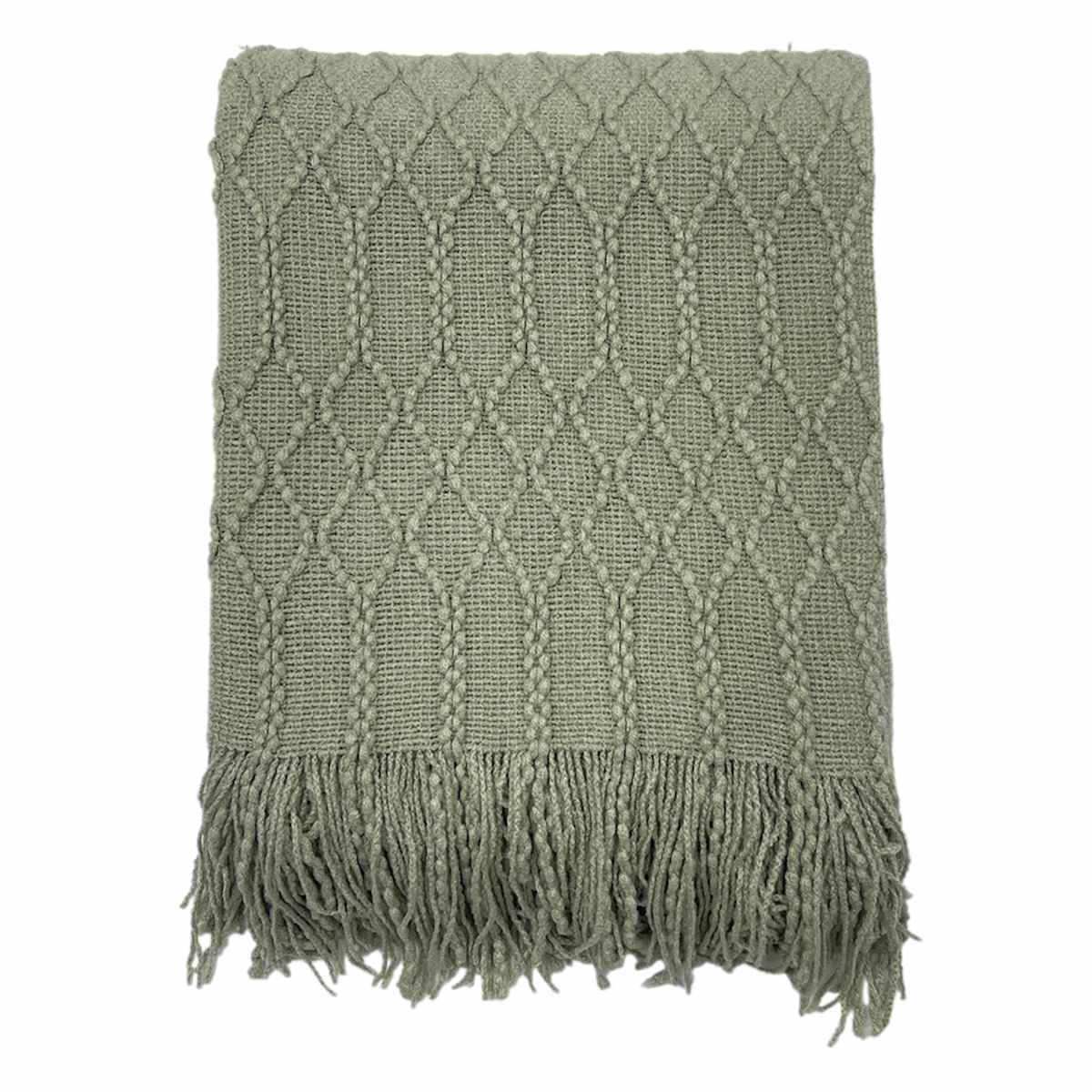 Beverly Sage Green Throw Blanket 50x60