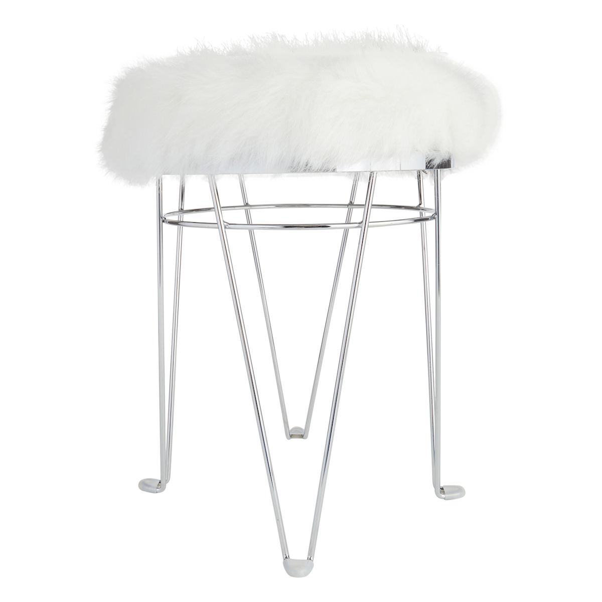 Faux fur vanity stool cover cheap