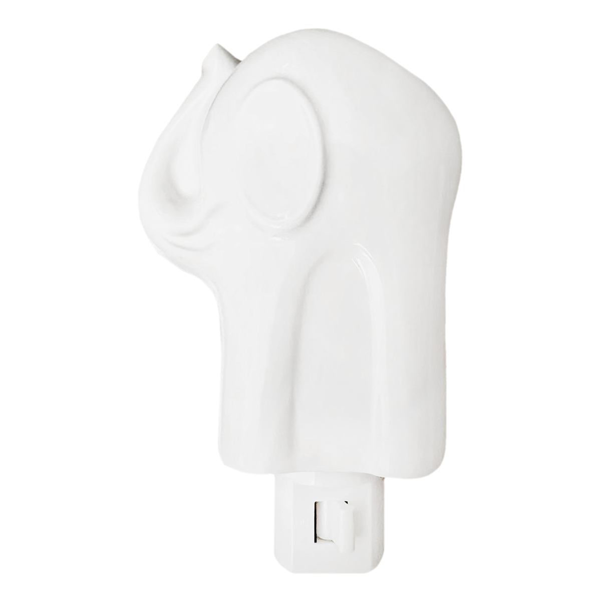 Tiny Dreamers White Ceramic Elephant Night Light 5