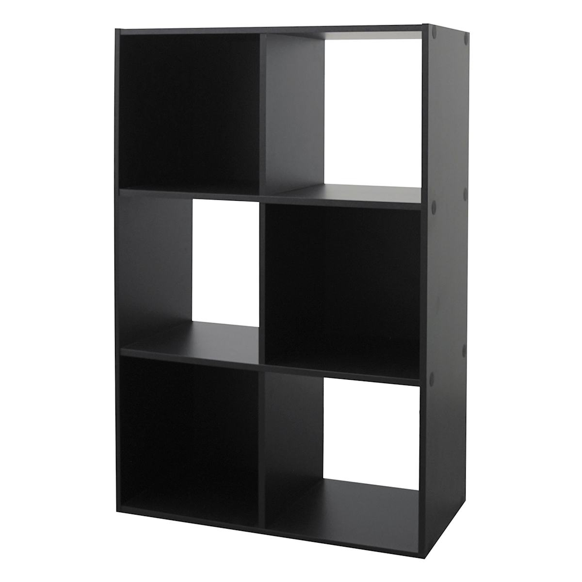 6 Cube Storage Organizer Black