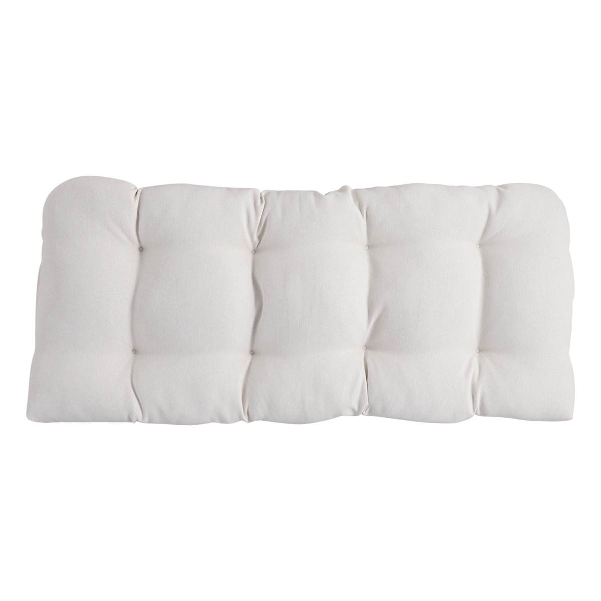 Tristan heather white premium outdoor wicker settee cushion At Home