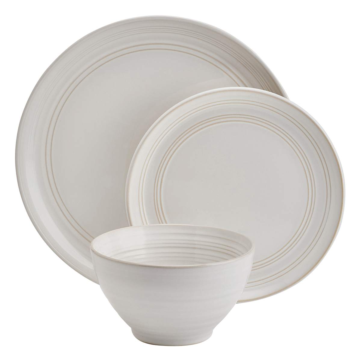 White stoneware dinnerware sets on sale